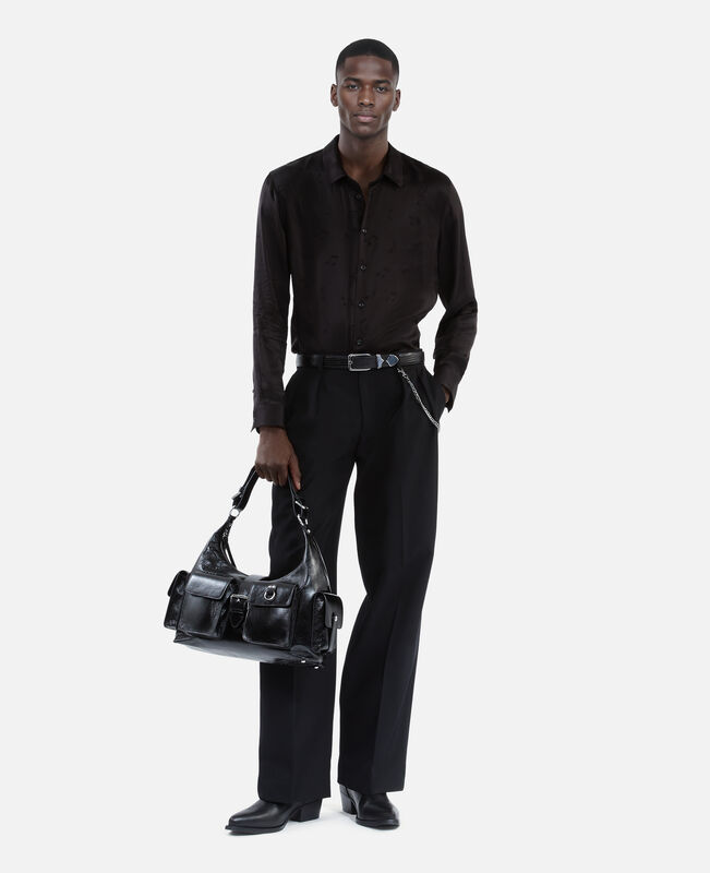 The Kooples HOMME BLACK chemise en jacquard imprimé musique noire