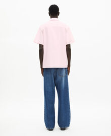 The Kooples HOMME PALE PINK chemise manches courtes avec blason rose