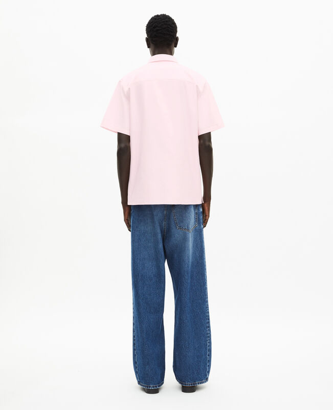 The Kooples HOMME PALE PINK chemise manches courtes avec blason rose