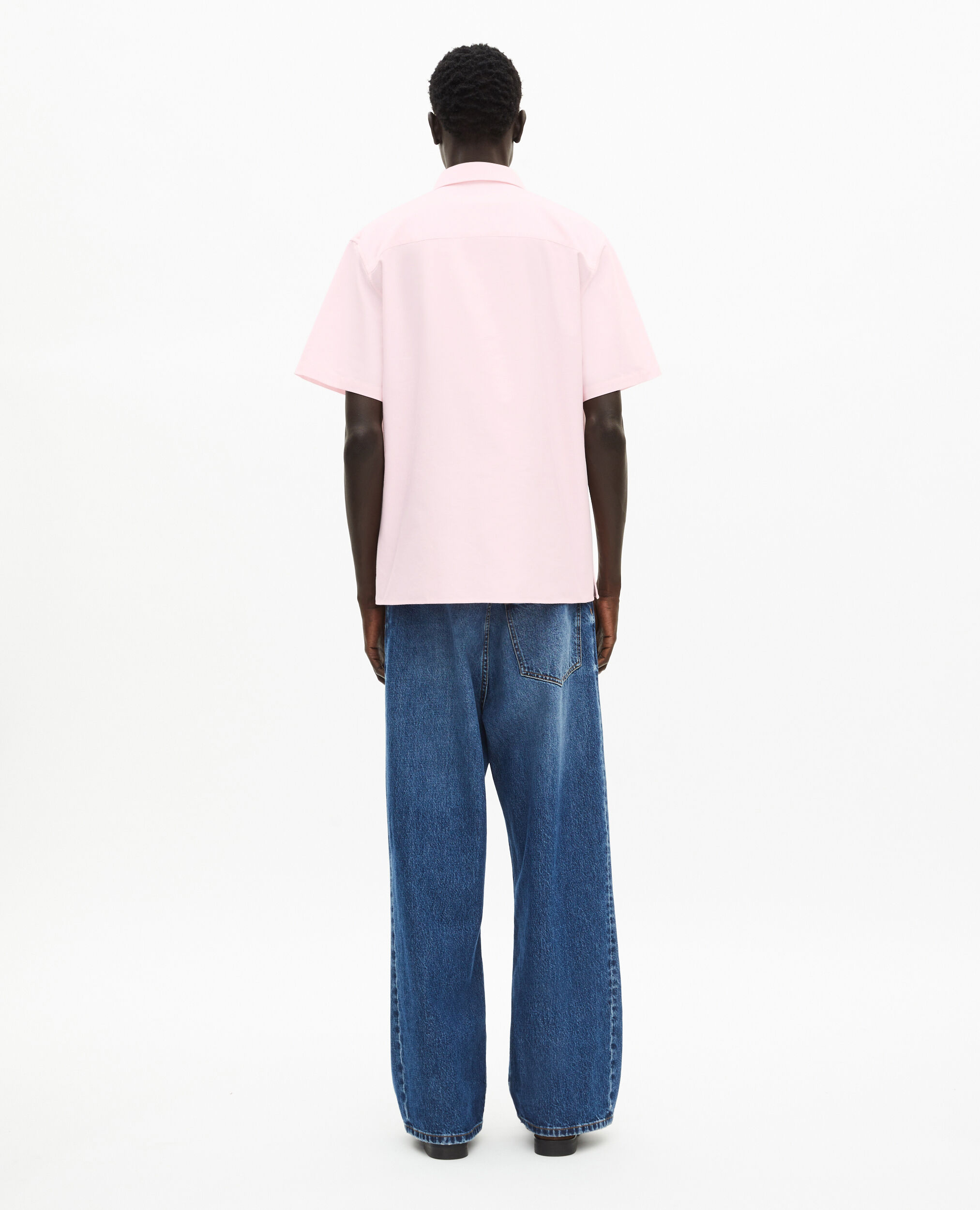 Chemise manches courtes avec blason rose, PALE PINK, hi-res image number null