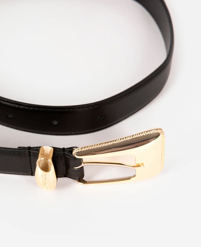 The Kooples FEMME BLACK ceinture en cuir noire