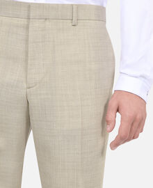 The Kooples HOMME BEIGE pantalon de costume en laine coupe ajustée beige