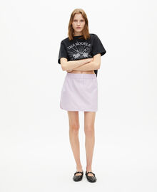 The Kooples FEMME BLACK WASHED t-shirt avec sérigraphie en strass noir délavé