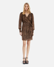 The Kooples FEMME LEOPARD robe portefeuille courte imprimé léopard