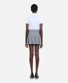 The Kooples FEMME GREY MELANGE jupe courte plissée grise