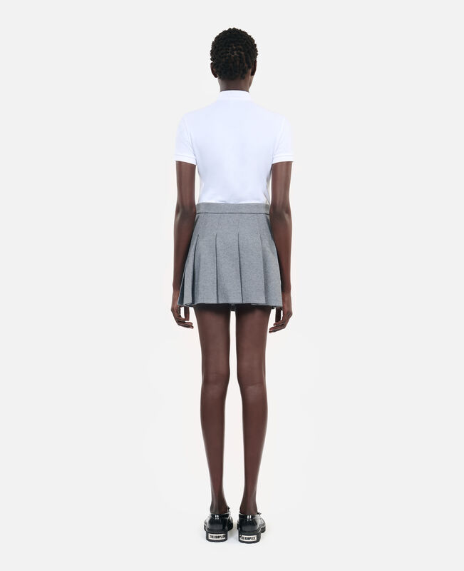 The Kooples FEMME GREY MELANGE jupe courte plissée grise