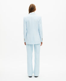 The Kooples FEMME LIGHT BLUE veste de tailleur en coton bleue