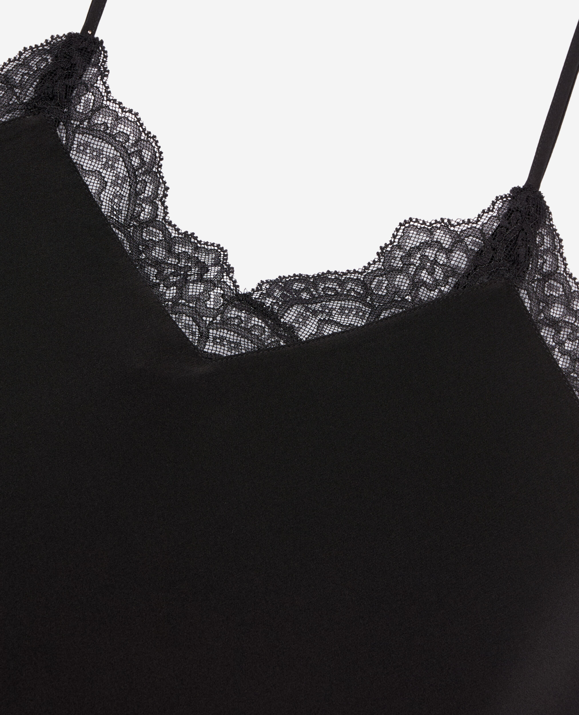 Caraco en soie noir, BLACK, hi-res image number null