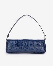 The Kooples FEMME BLUE sac en cuir embossé bleu
