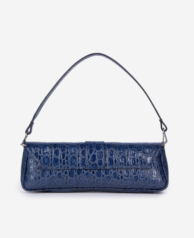 The Kooples FEMME BLUE sac en cuir embossé bleu