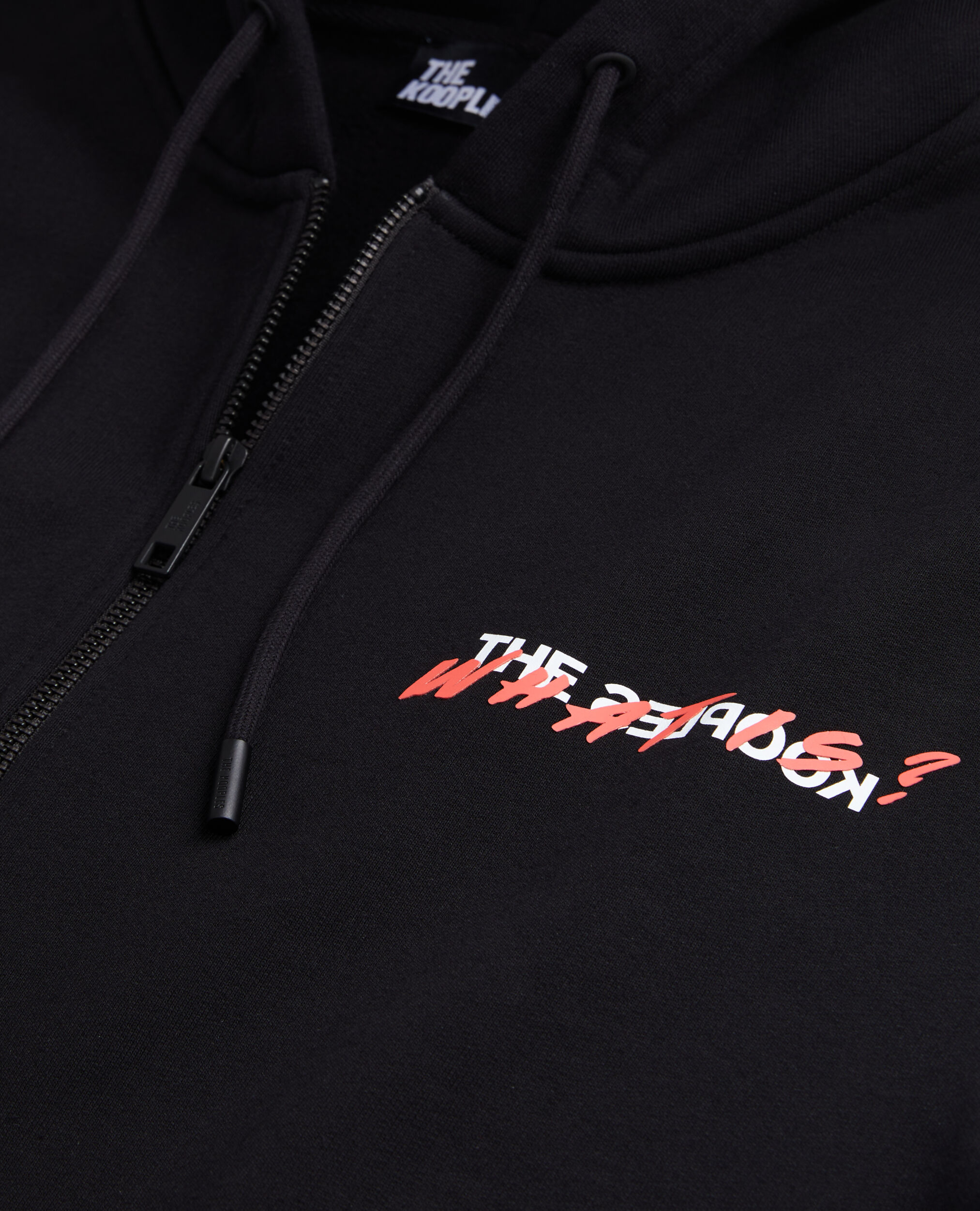 Sweatshirt zippé à capuche What is noir, BLACK, hi-res image number null