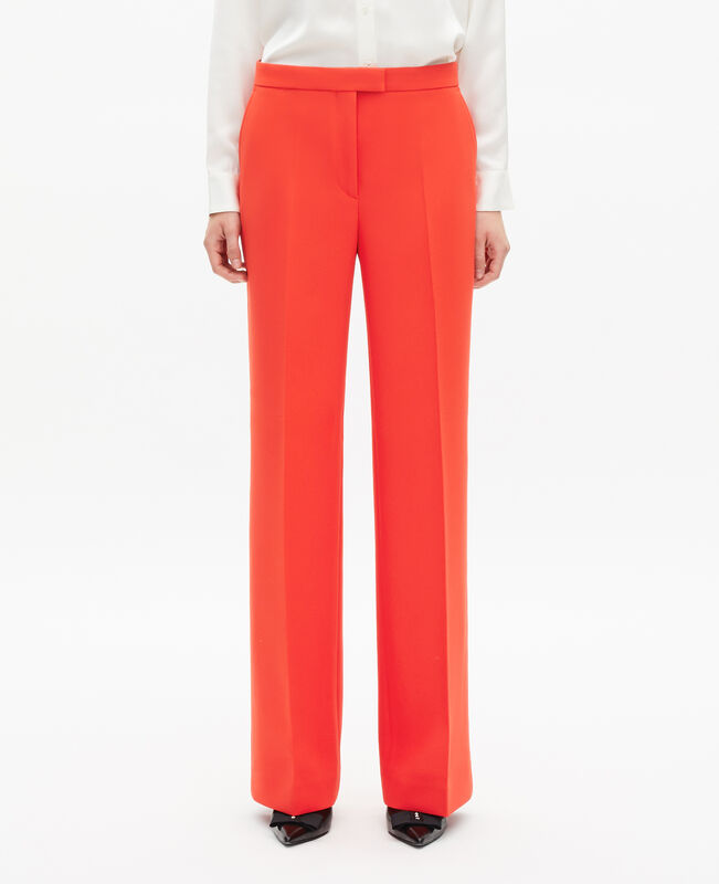 The Kooples FEMME ORANGE pantalon tailleur orange en crêpe