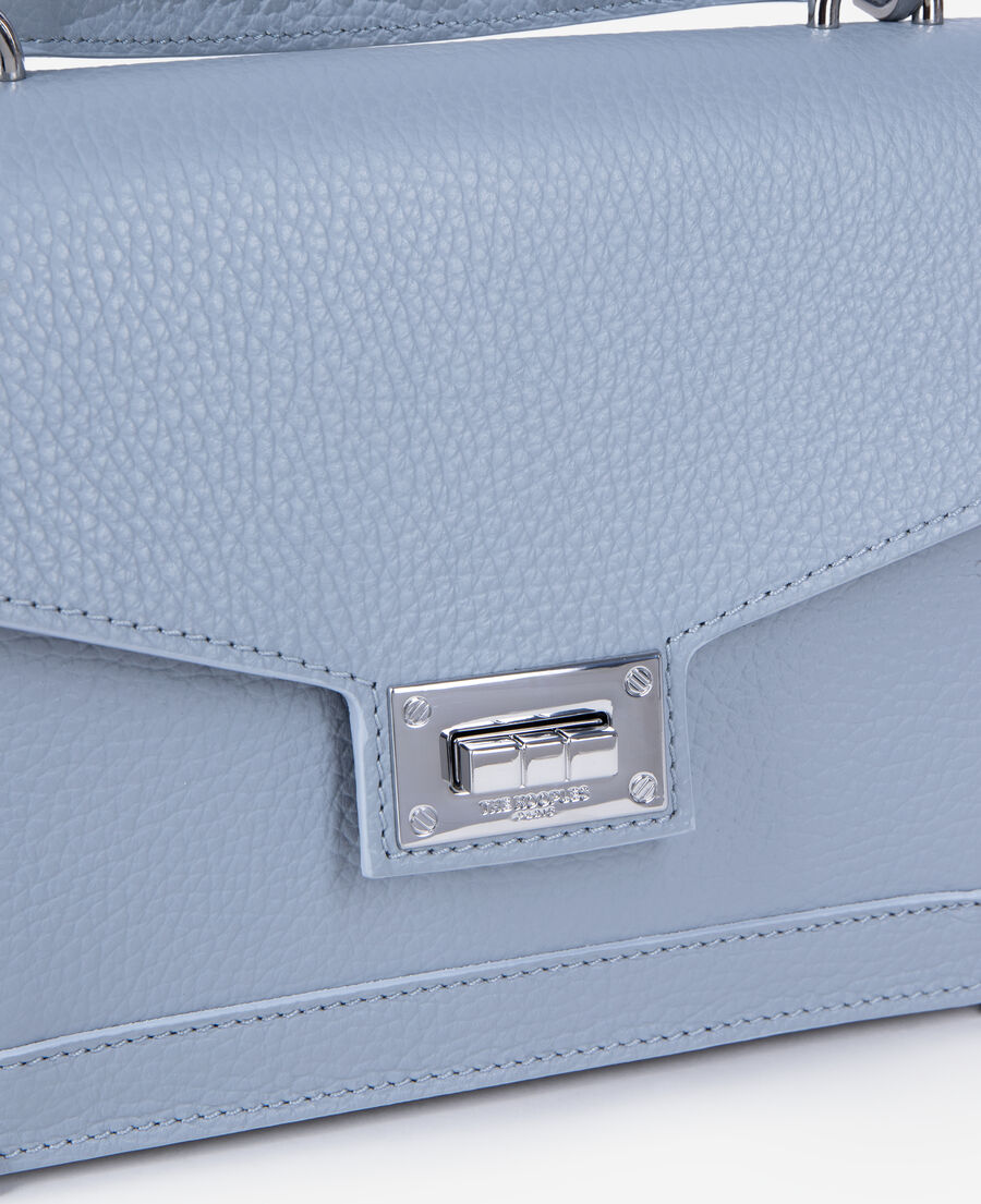 The Kooples FEMME BLUE sac emily small en cuir grainé bleu