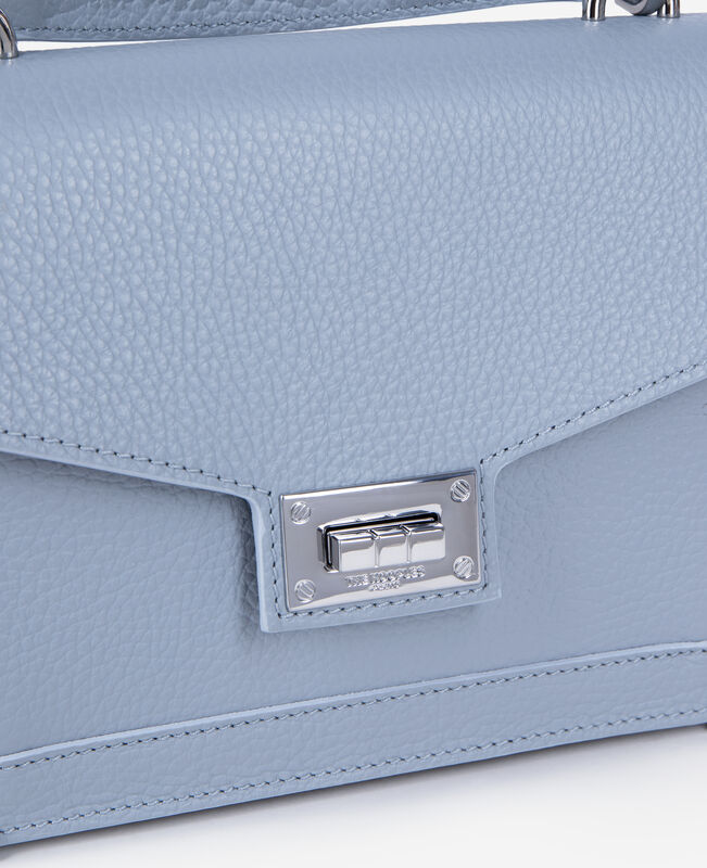 The Kooples FEMME BLUE sac emily small en cuir grainé bleu
