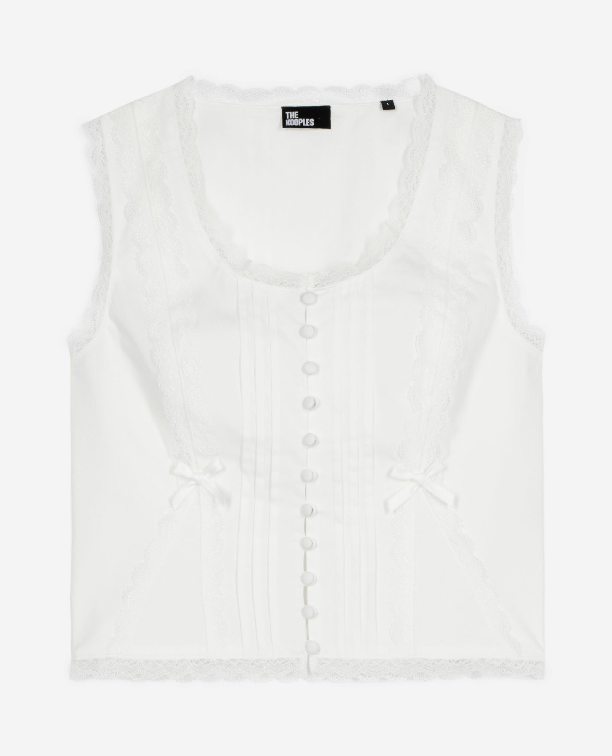 Top avec dentelle écru, ECRU, hi-res image number null