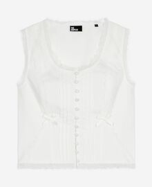 The Kooples FEMME ECRU top avec dentelle écru