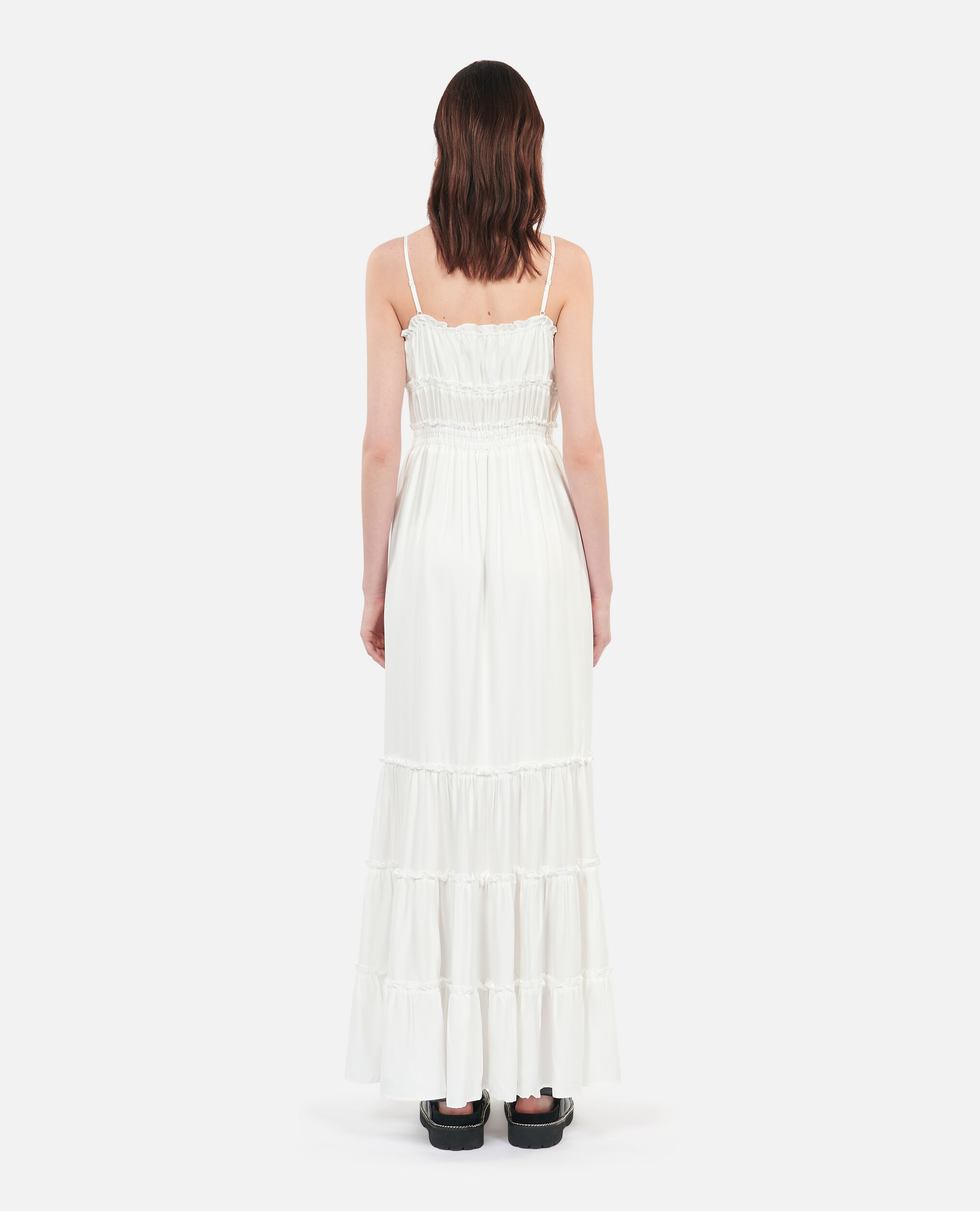 Robe longue avec nœuds blanche, WHITE, hi-res image number null