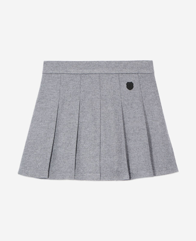 The Kooples FEMME GREY MELANGE jupe courte plissée grise