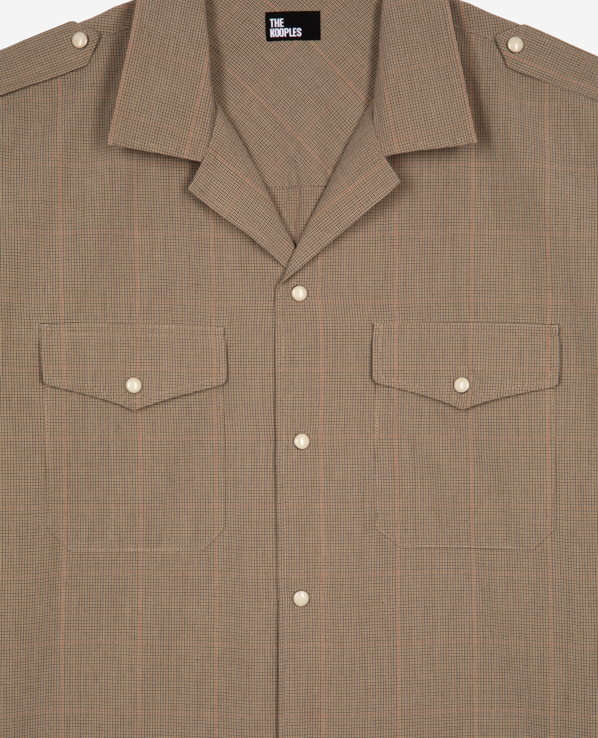 Chemise à micro carreaux beige, BEIGE / BROWN / BLACK, hi-res image number null