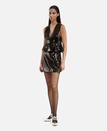 The Kooples FEMME BLACK STONE top à sequins noir