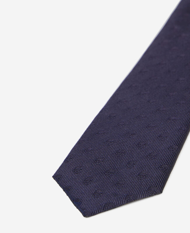 The Kooples HOMME NAVY cravate en soie bleu marine