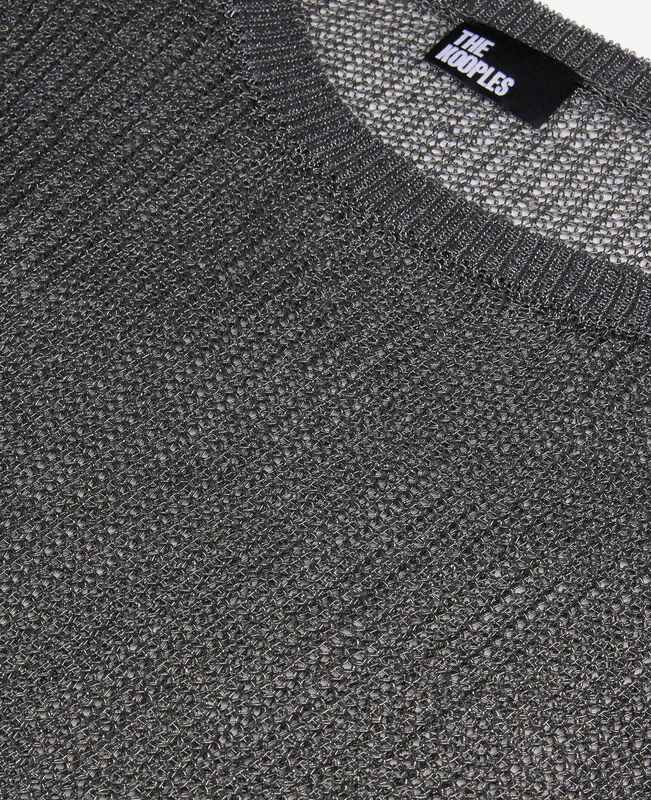 The Kooples FEMME GREY SILVER pull effet cotte de maille gris