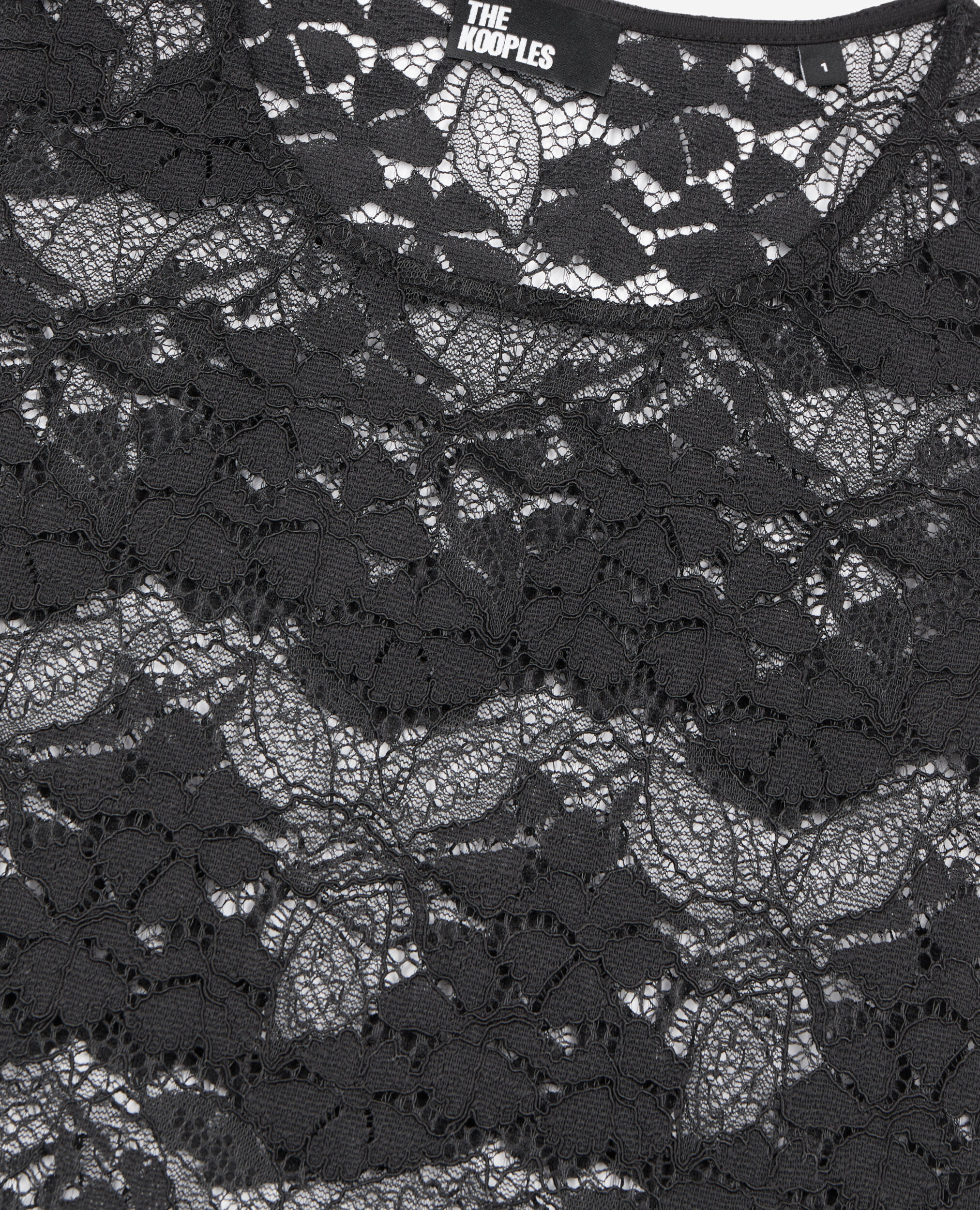 Top sans manches en dentelle noir, BLACK, hi-res image number null
