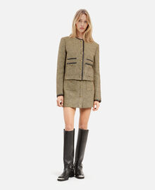The Kooples FEMME BLACK / GOLD veste courte noire et dorée