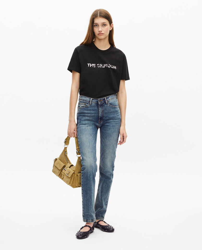 The Kooples MUJER USED RAPIECE vaqueros pitillo azules desteñidos