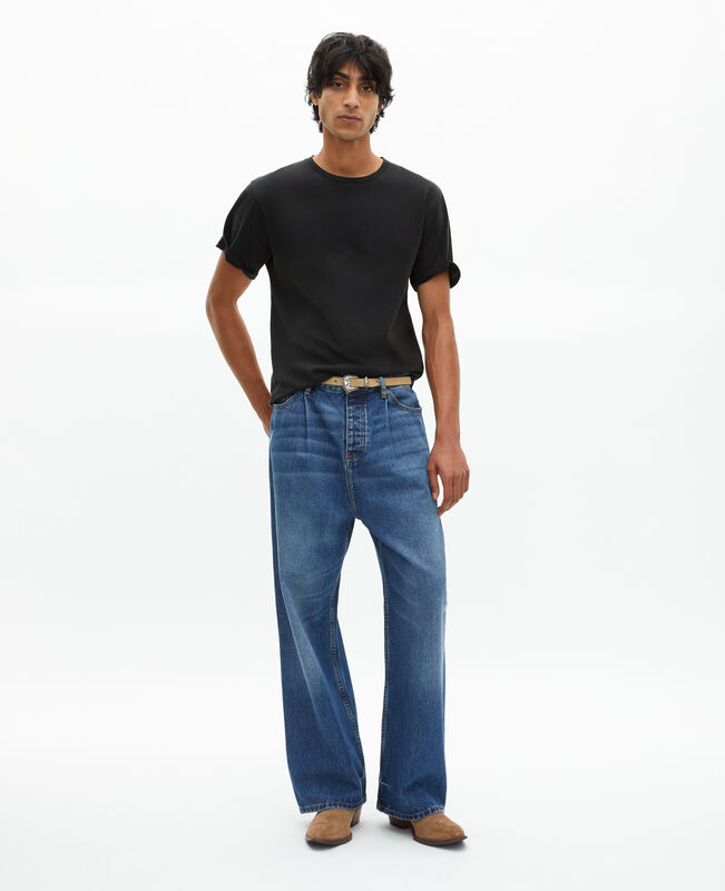 The Kooples MIXTE BLACK WASHED t-shirt mixte the doors x the kooples noir délavé