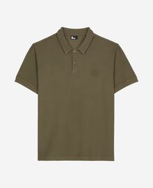 The Kooples HOMME KAKI polo en nid d'abeille avec blason kaki