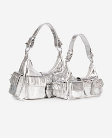 The Kooples FEMME SILVER sac amelia en cuir argenté
