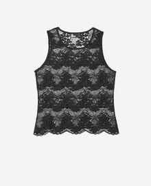 The Kooples FEMME BLACK top sans manches en dentelle noir