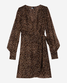 The Kooples FEMME LEOPARD robe portefeuille courte imprimé léopard