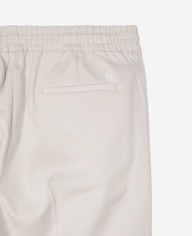 The Kooples HOMME LIGHT GREY pantalon droit en coton gris pâle