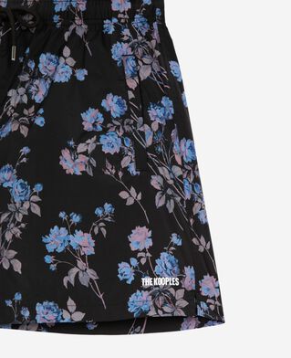The Kooples MEN BLACK BLUE black floral print swimsuit