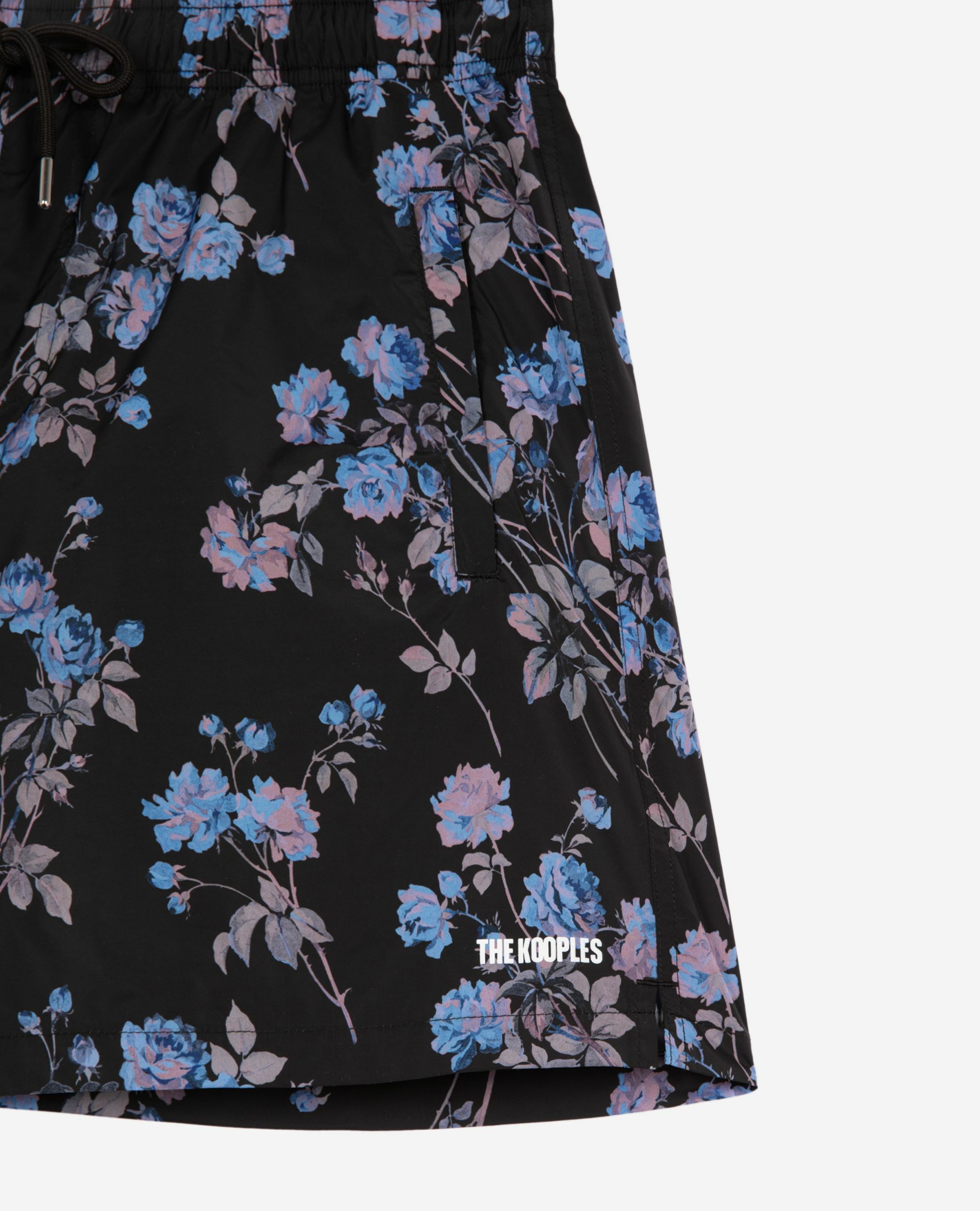 Maillot de bain imprimé fleuri noir, BLACK BLUE, hi-res image number null