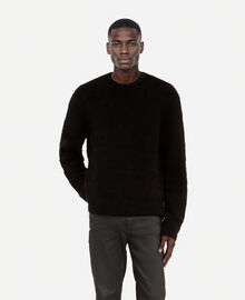 The Kooples HOMME BLACK STONE pull en laine et mohair noir