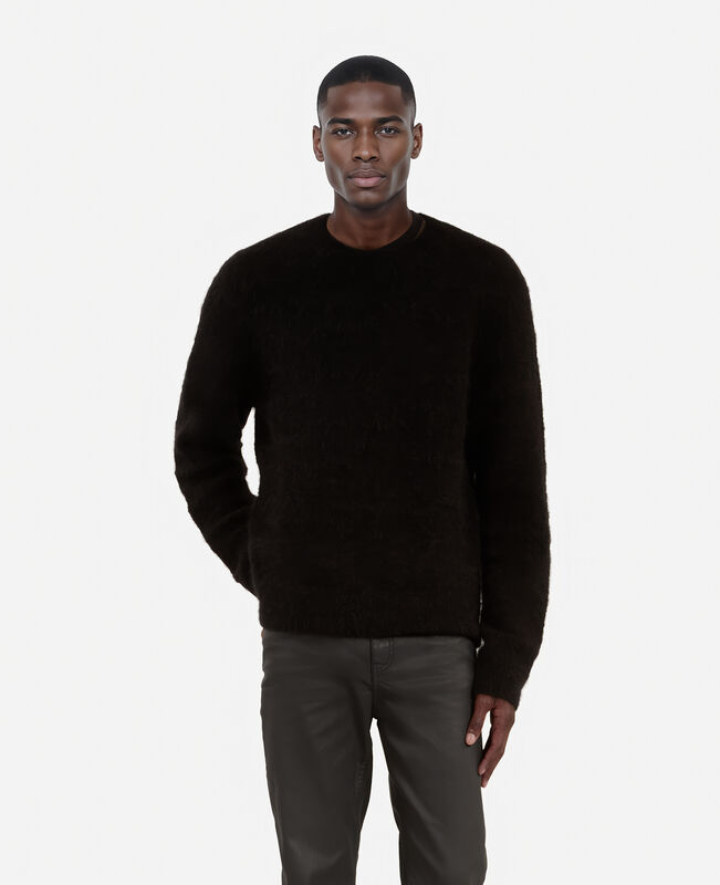 The Kooples HOMME BLACK STONE pull en laine et mohair noir
