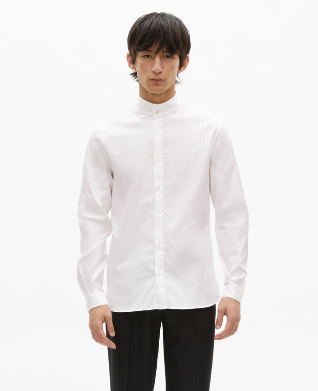 The Kooples HOMME WHITE chemise formelle à rayures blanches