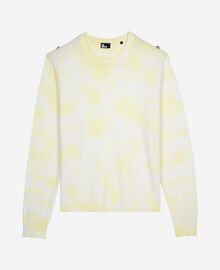 The Kooples HOMME YELLOW - ECRU pull en laine mérinos tie and dye jaune