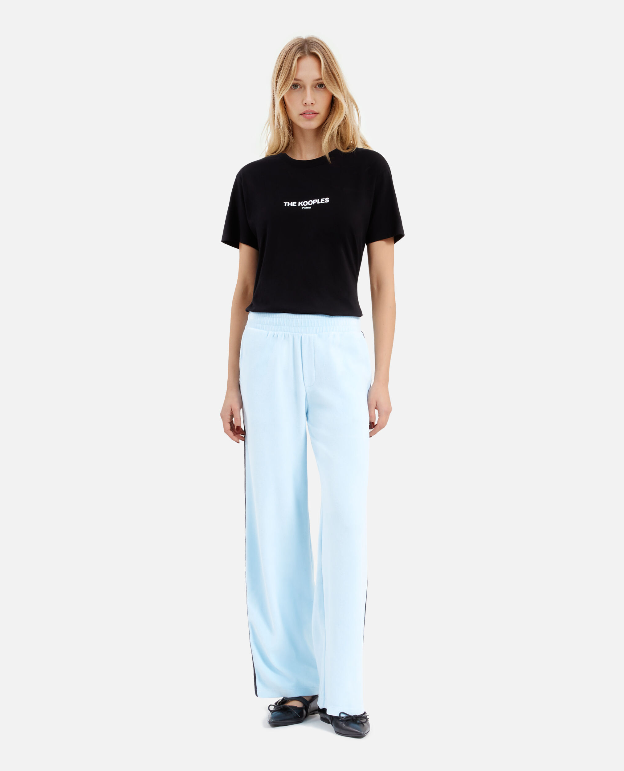 Bas de jogging en velours bleu clair, BABY BLUE, hi-res image number null