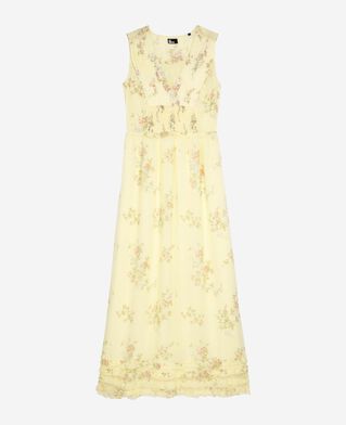The Kooples FEMME YELLOW robe longue imprimé fleuri jaune