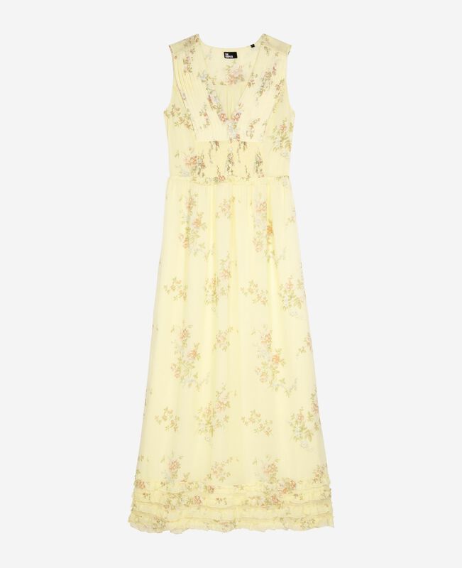 The Kooples FEMME YELLOW robe longue imprimé fleuri jaune