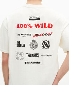 The Kooples HOMME ECRU t-shirt oversize avec sérigraphie écru