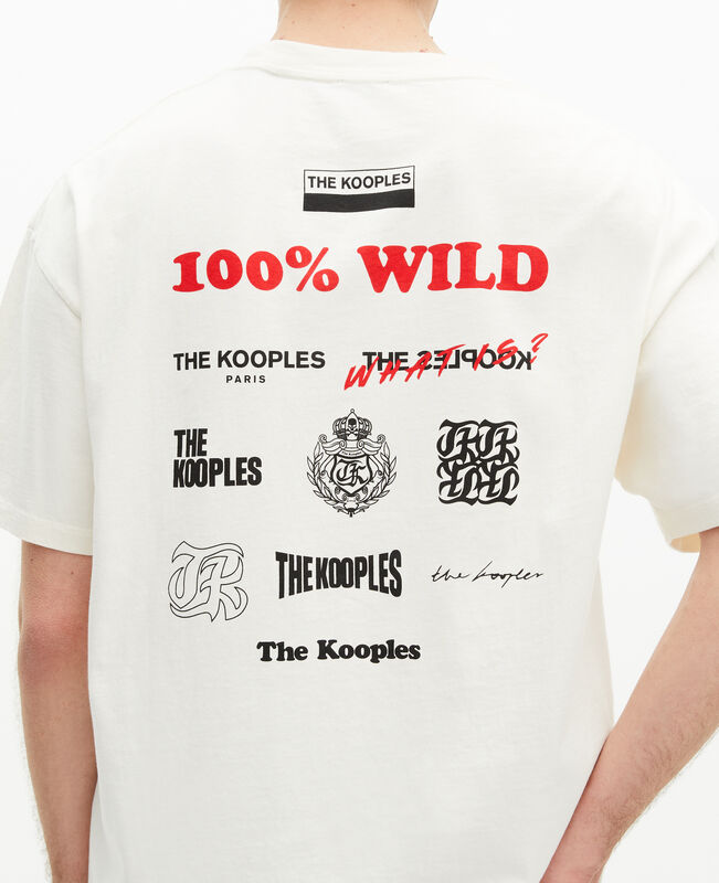 The Kooples HOMME ECRU t-shirt oversize avec sérigraphie écru