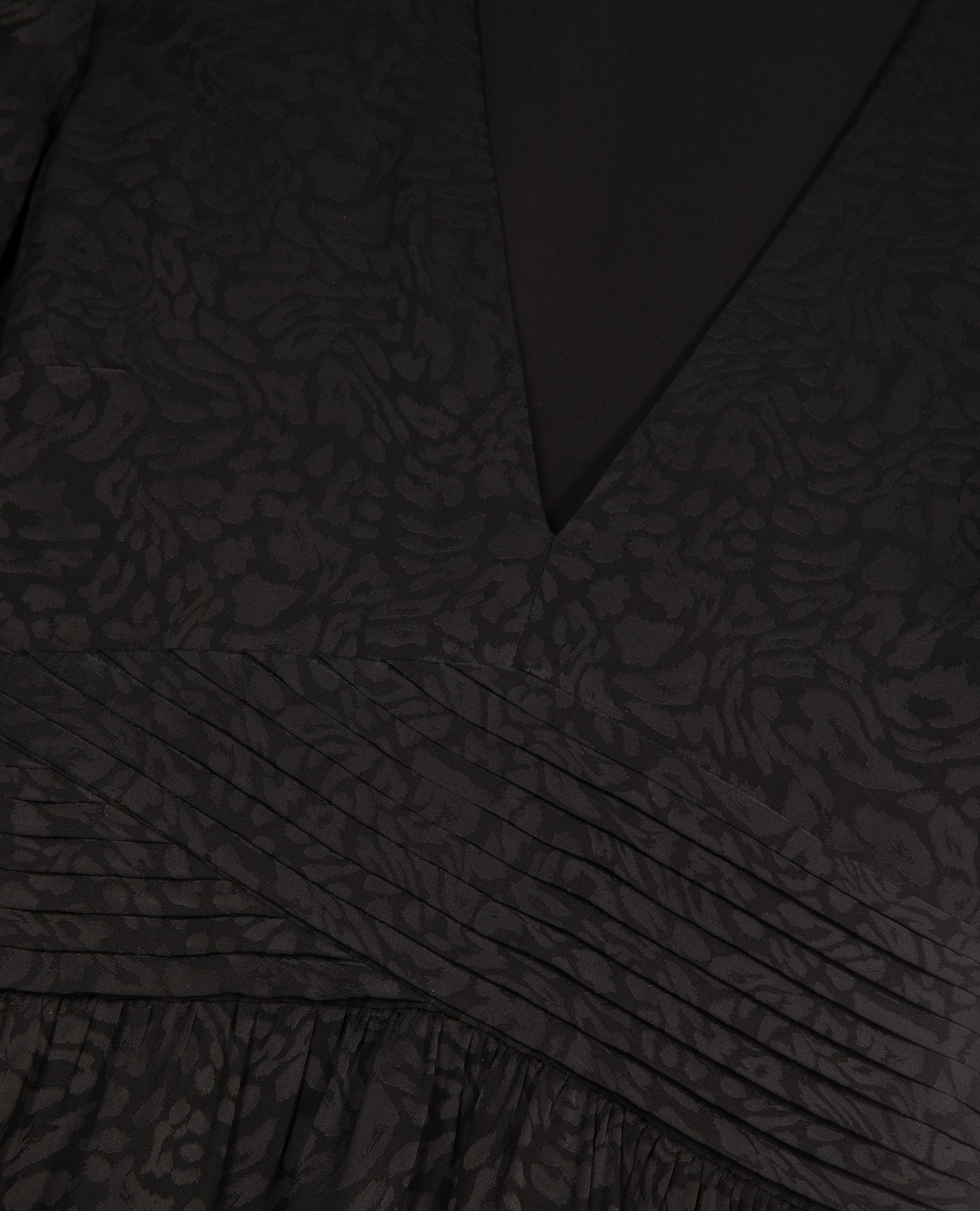 Robe longue en jacquard noire, BLACK, hi-res image number null
