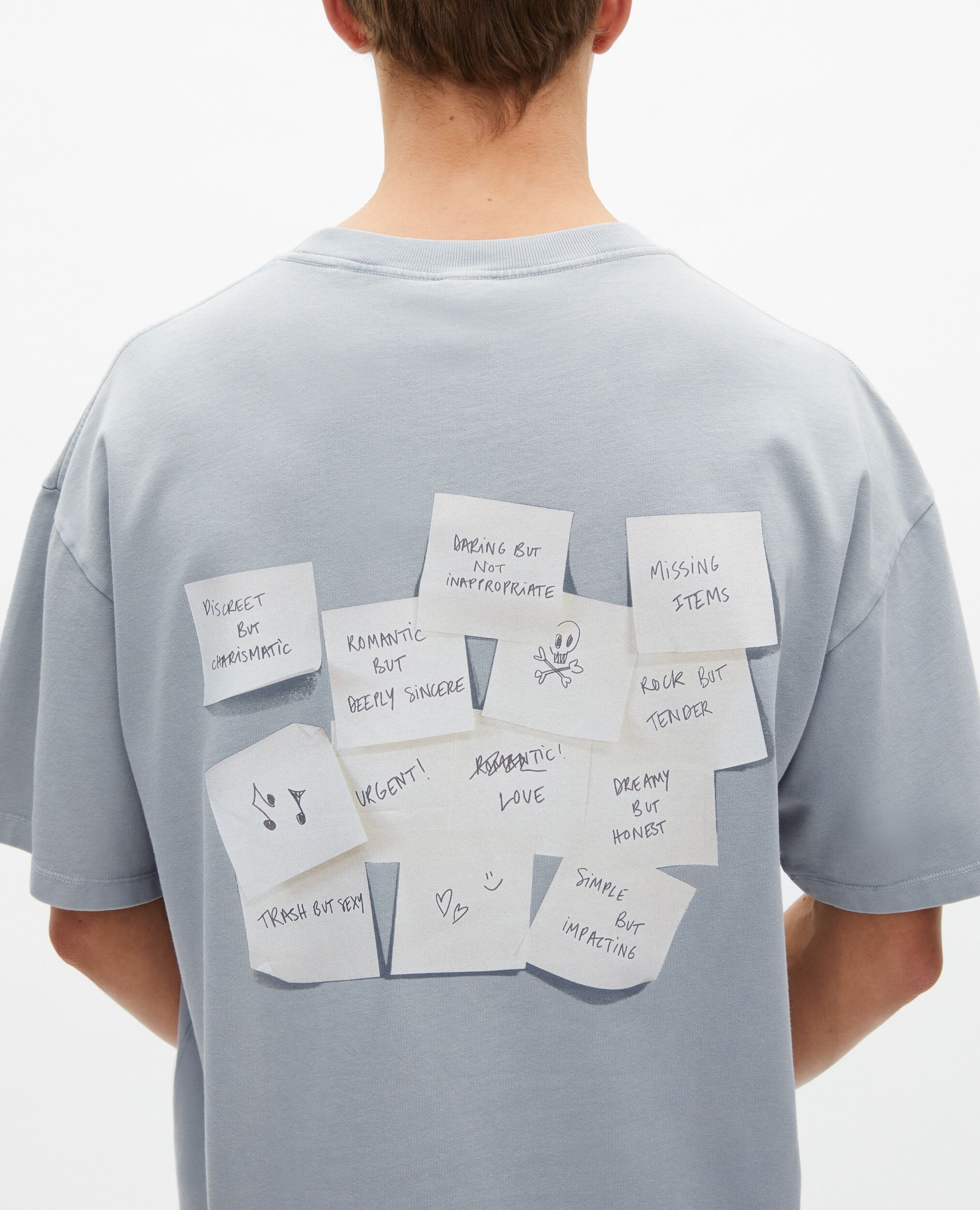 T-shirt avec sérigraphie bleu, BLUE GREY, hi-res image number null
