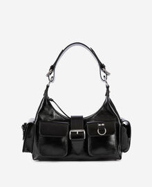 The Kooples FEMME BLACK sac amelia en cuir craquelé noir