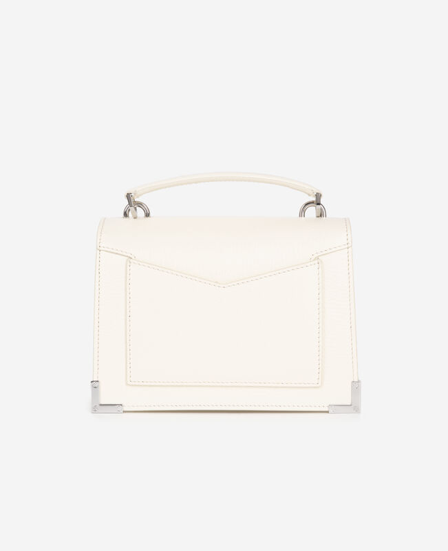 The Kooples FEMME WHITE sac emily small en cuir grainé blanc